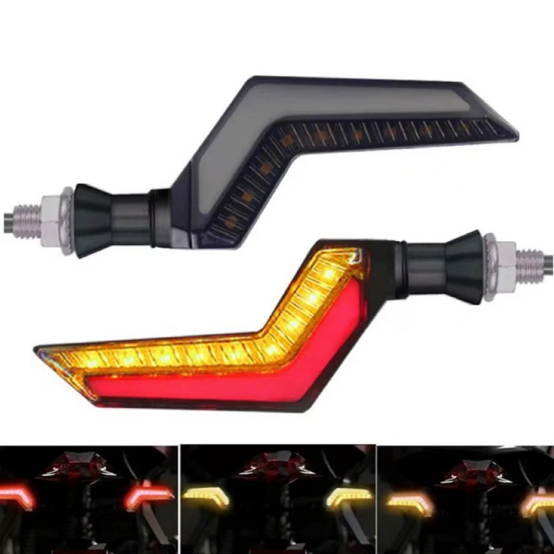 

12V Motorcycle Led Turn Signal Light LED Daytime Running Flowing Water Tail Turn Signal Indicators Flasher Turn Signal Lamp