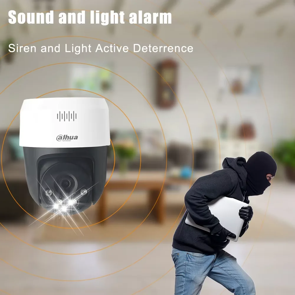 Dahua SD2A500NB-GNY-A-PV 5MP Smart Dual Light Network WizSense PT Security Protection AI PoE Camera Human Detecton Two-way Talk