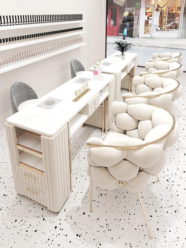 Dali Internet Celebrity Single Person Double-layer Nail Table Double Person Manicure Table Modern Workbench