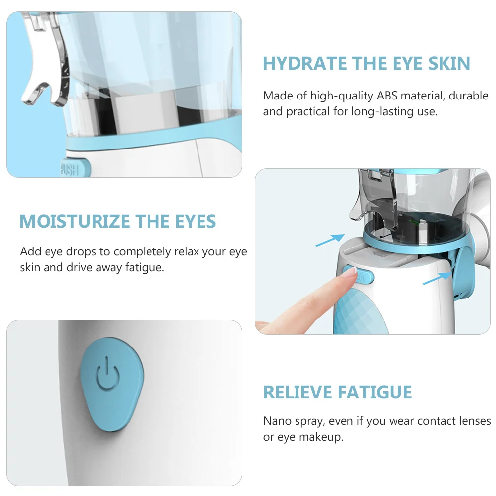 

1 set 1 Set Steamer Nano Facial Device Cool Mist Sprayer Skin Moistener Eye Fatigue Relief Portable Eye Moisturizing