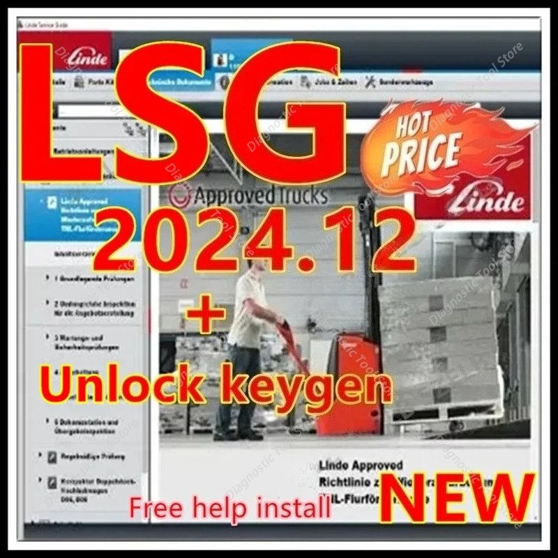 2026 hot sell, Linde Service Guide LSG 5.2.2 [2024.12] + Expire Patch, LSG 2024.12 + unlocked keygen + free install help