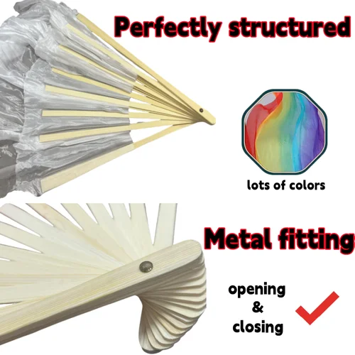 Imagen 2 del producto Abanico degradado de danza del vientre de 180cm de largo, accesorios de bailarina alargados de color seda de imitación, accesorios de fiesta puesta en escena para mujer