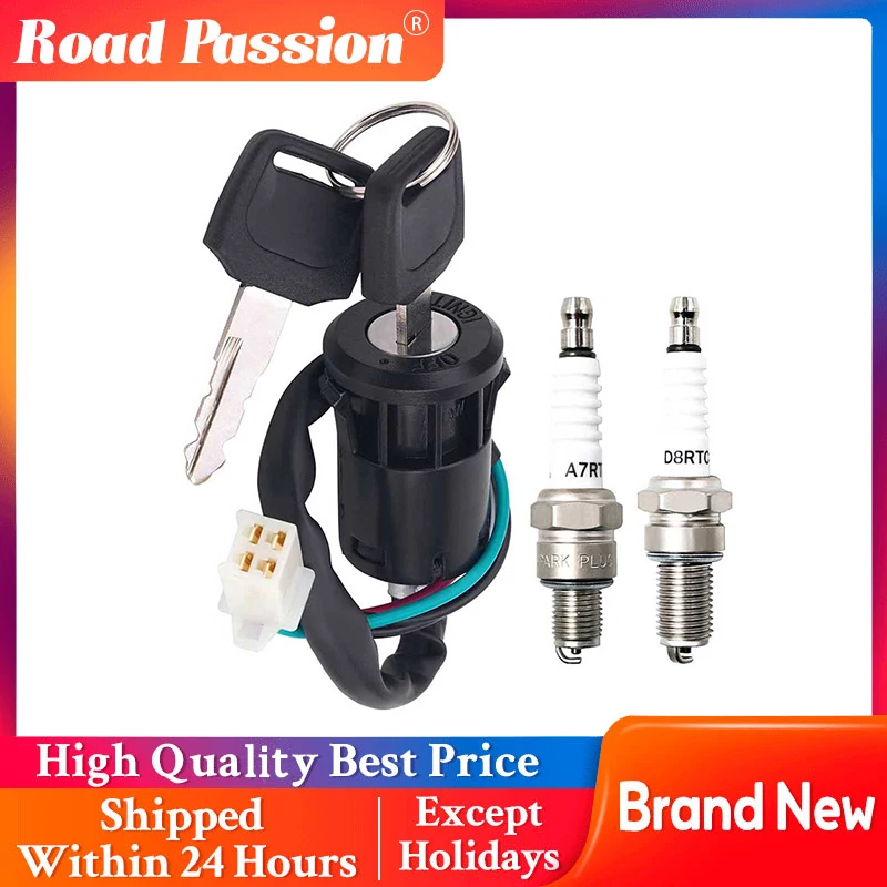 

Electric Door Lock Plug Ignition Key Switch & Spark Plug For TaoTao Sunl Coolster 50cc 70cc 90cc 110cc 125cc 150cc 200cc 250cc