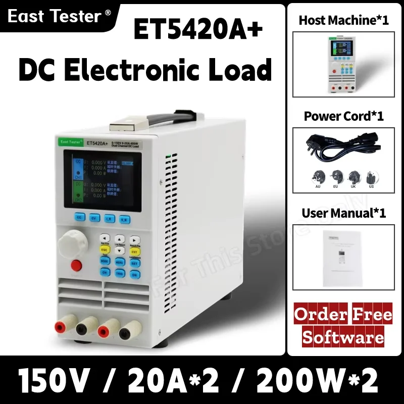 ET5410+ ET5411+ ET5420 DC electrical load high -presicion dual-channel adjustable battery load tester Battery capacity tester