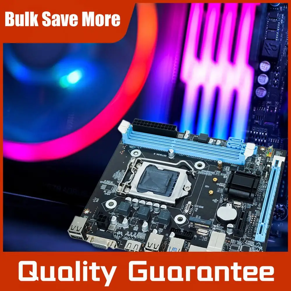 

H81 Motherboard 2 X 240-pin DDR3 SDRAM Slot Micro-ATX LGA1150 PC Main Board VGA+HDMI-Compatible+RJ45 Port Support SATA 3.0 2.0