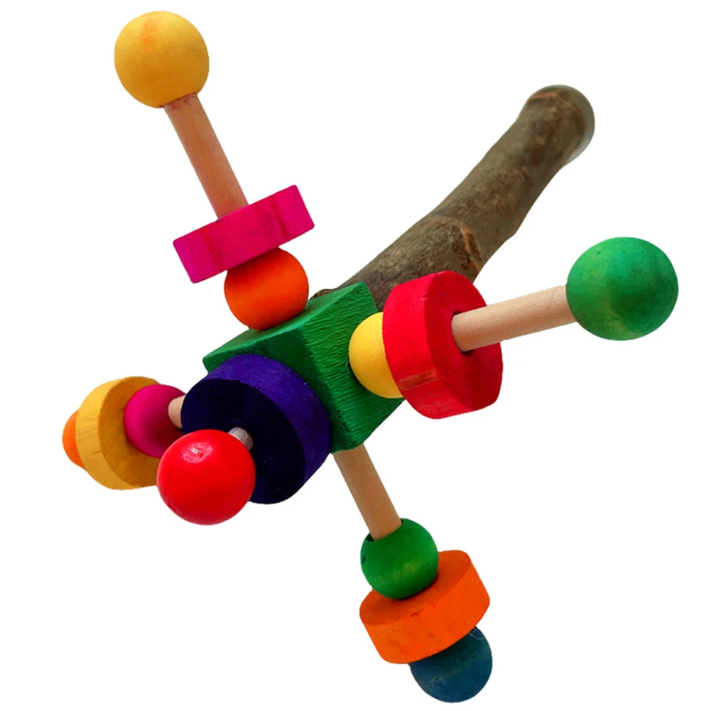 

Natural Pepper Bird Stand Perch Toy With Rotating Balls Medium Large Birds Toys Wooden Bird Chew Toys Parrot Cage Toy