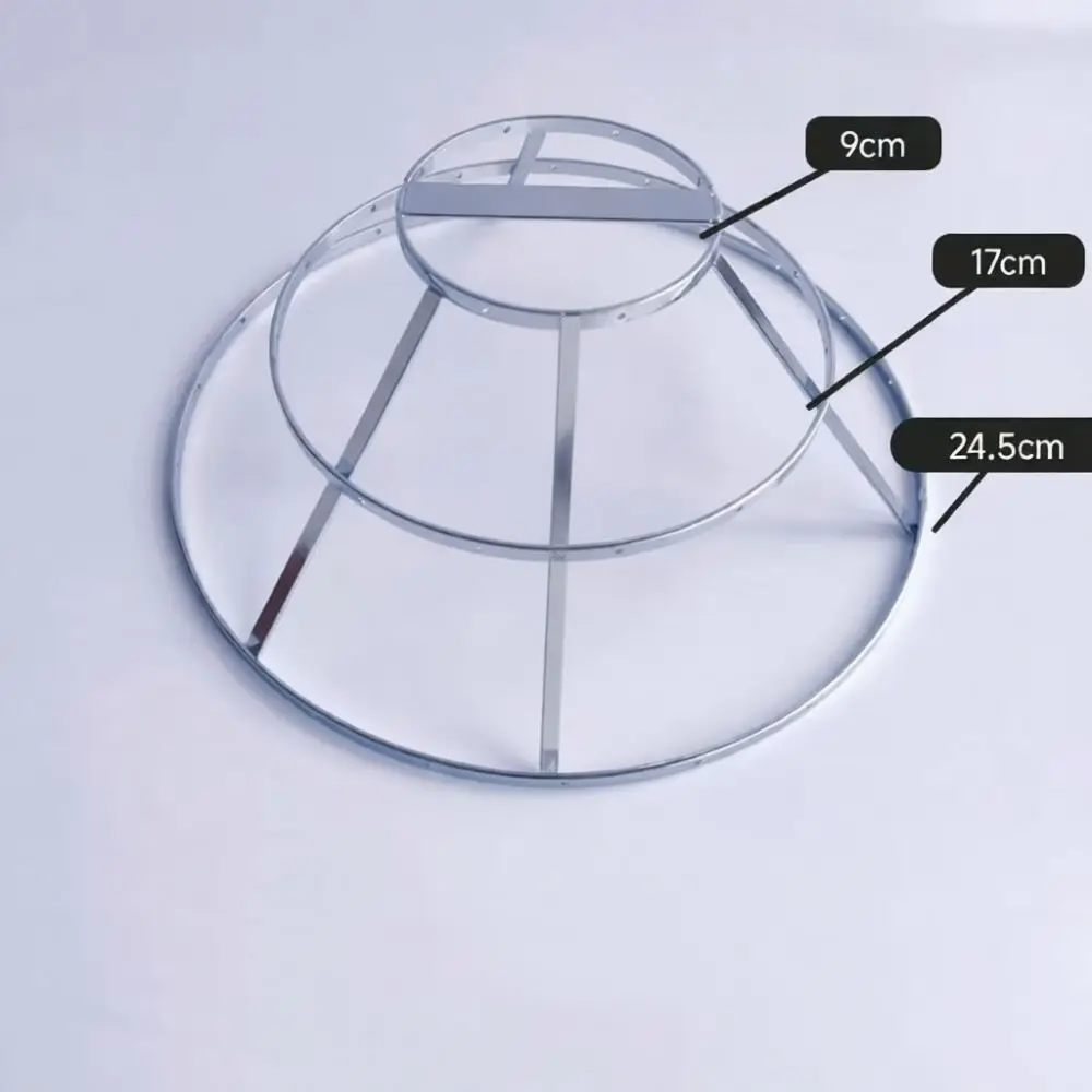 Sturdy Metal Iron Lampshade Frame For Handmade DIY Macrame Lamp Base Light Holder Decorative Skeleton Craft Tool Accessory