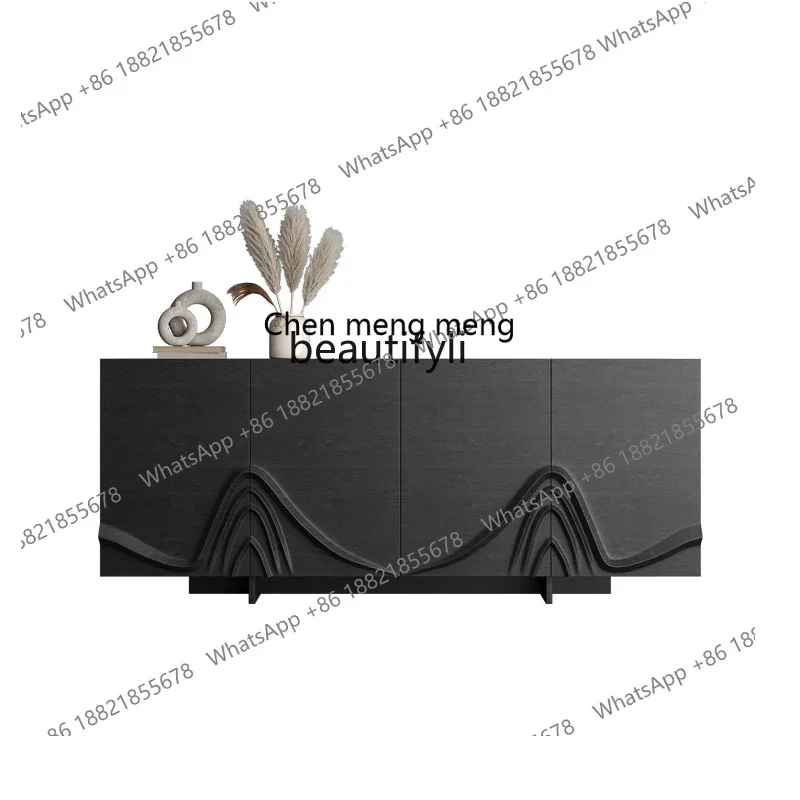 

xzItalian style, entrance cabinet, living room, household storage, tea, modern, solid wood carved dining side cabinet