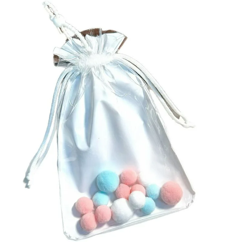 Dustproof Transparent Doll Protective Cover with Drawstring Design Simple and Fashionable Can Be Hung on Bag Keychain