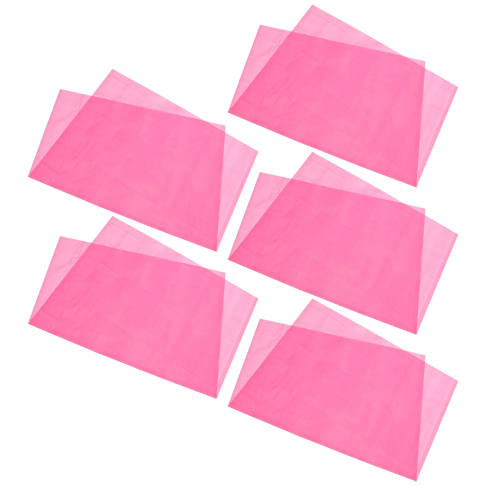 

5pcs Plastic Table Cover Disposable Rectangular Tablecloth For Birthday Party Supplies Waterproof Stain Resistant Foldable