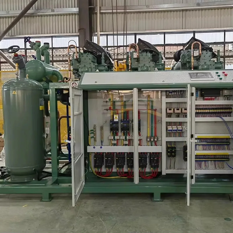 XMK 375HP Unidad de condensación súper grande Alta confiabilidad Compresor de tornillo de 522 kW HSN8571-125 Sala de almacenamiento -40 Sala fría de explosión en espera