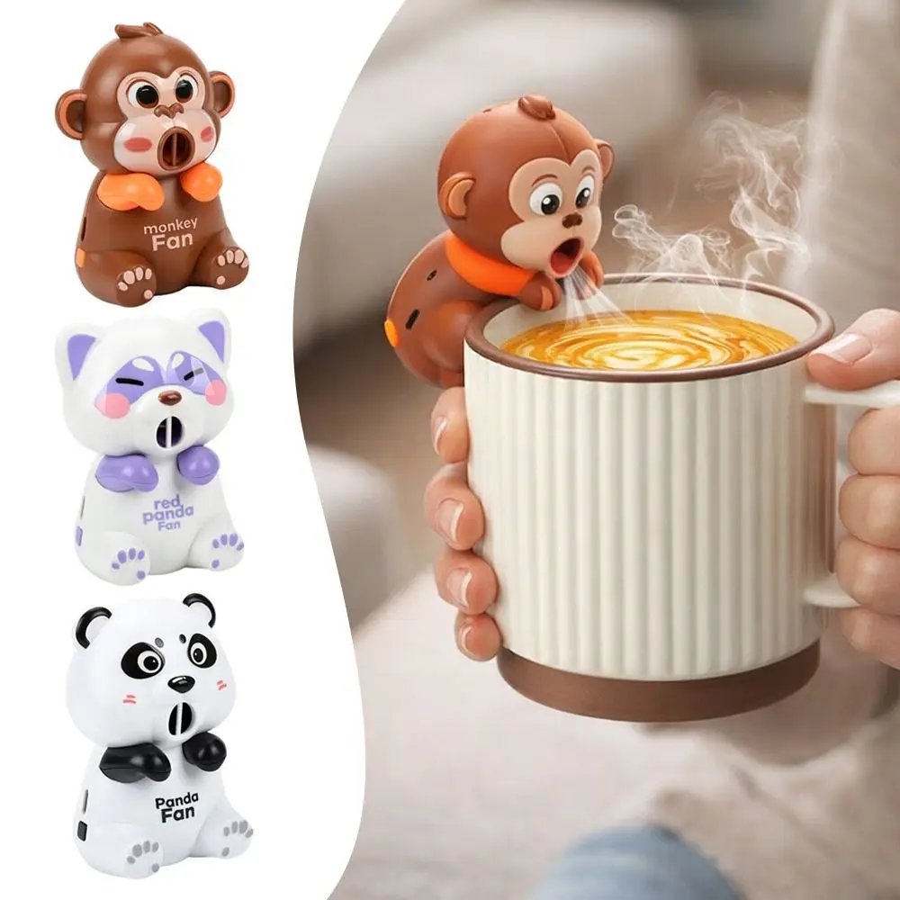 Animal Shaped Summer Hanging Cup Hair Dryer Three Wind Speeds Rechargeable Cartoon Cat Fan Adjustable Automatic Water Blower
