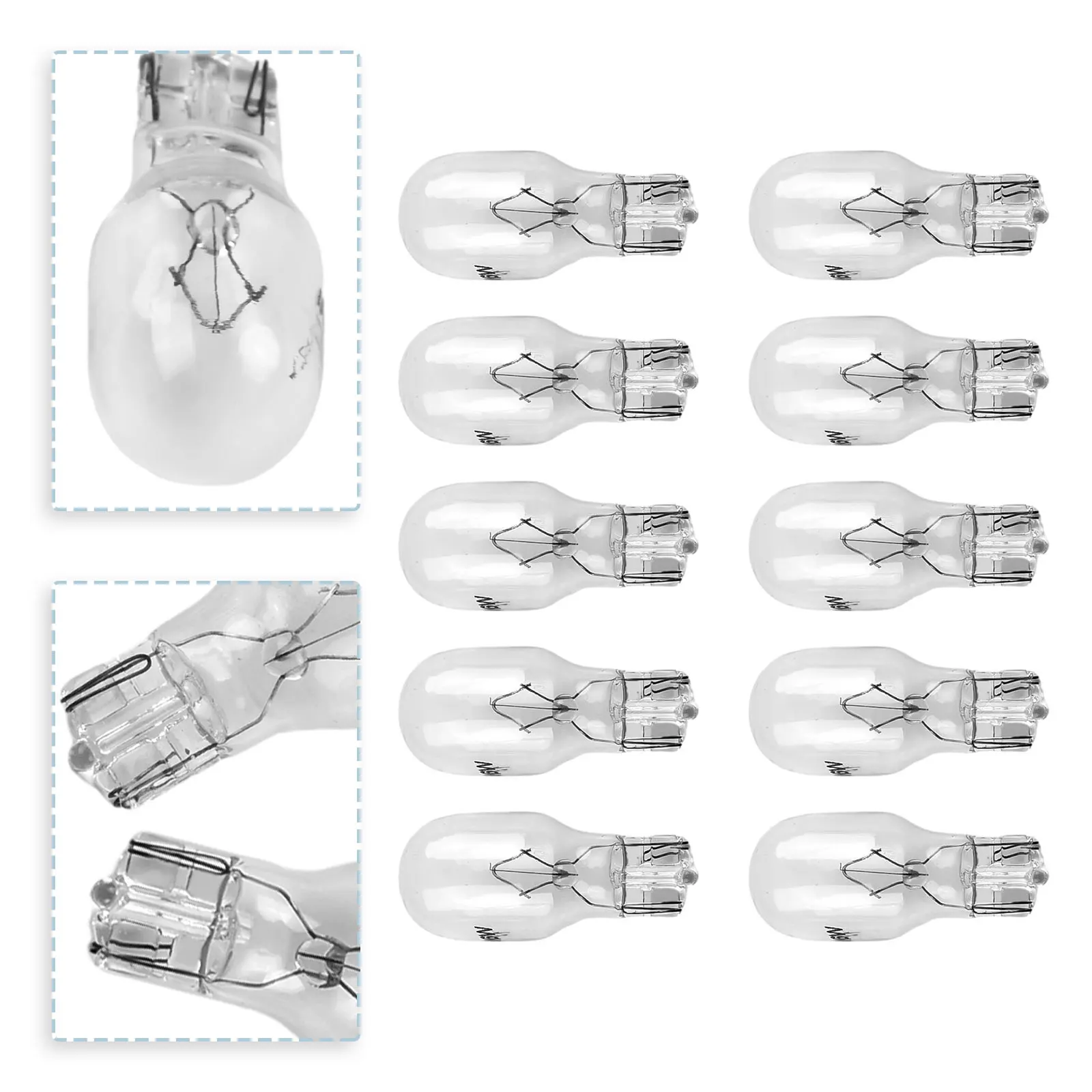Long lasting Performance with 10 Pack 921 High Level Brake Light Bulbs 955 Capless Wedge Car Lights 12v 16w 35mm Pack of 10