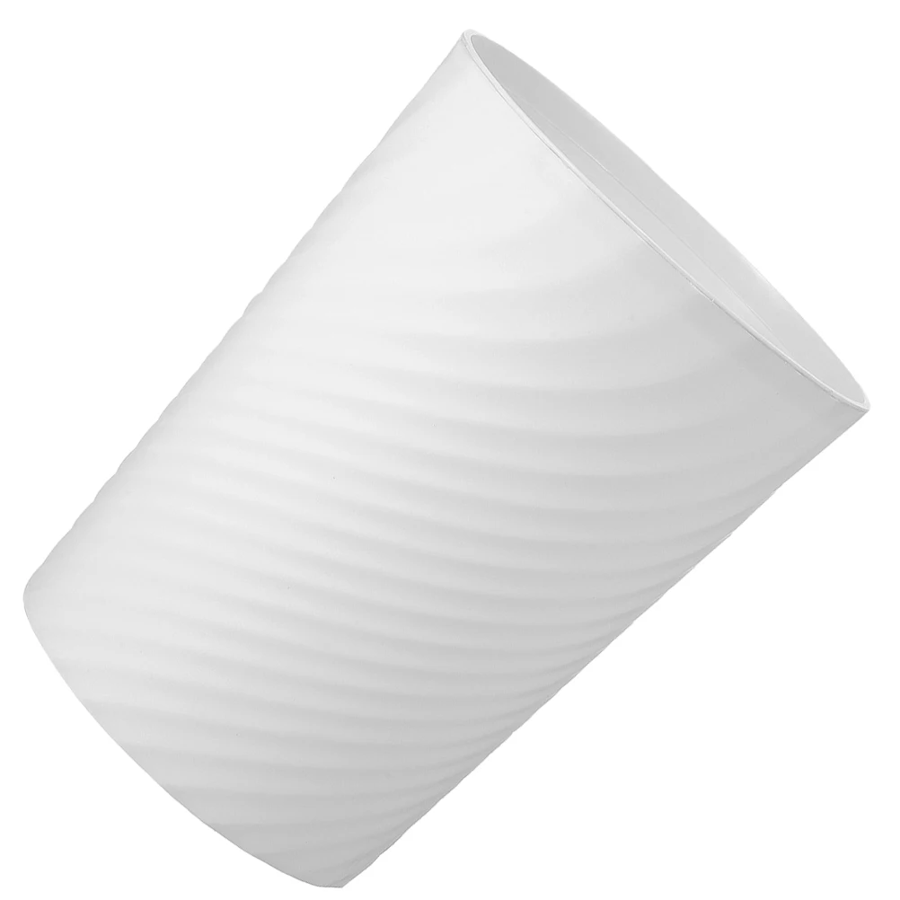 

Uncovered Trash Can 10L White Garbage Bin Bathroom Bedroom Kitchen High Capacity Household Waste Paper Basket Practical Sturdy