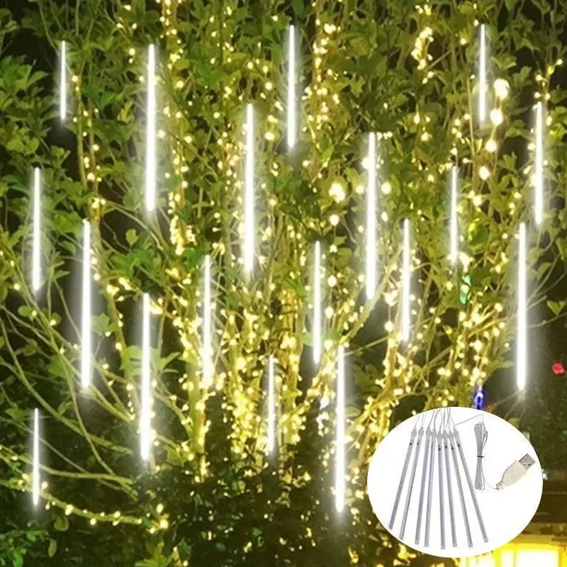

30/50CM USB LED Meteor Shower Rain Lights Fairy String Light for Christmas Holiday Party Decor Garden Light Wedding Decorations