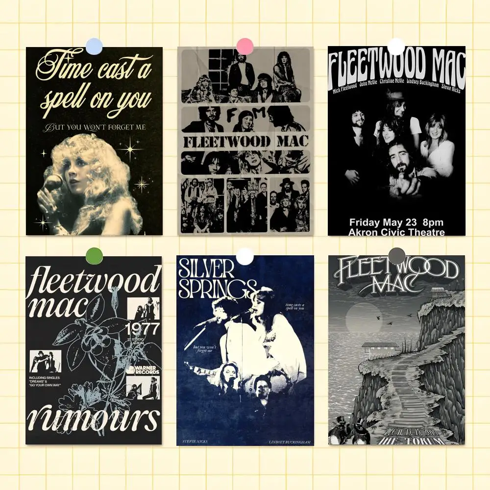 brand F-Fleetwood M-Mac Poster Multi-Purpose Wall Art for Living Room Bedroom Office  Bar Home Decor Gift