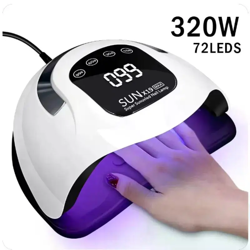 

SUN X5/11/19 UV LED Nail Drying Lamp 110/220/320W Professional Nail Dryer Light Nails 36/66/72 Beads Fast Curing Gel Polish tool