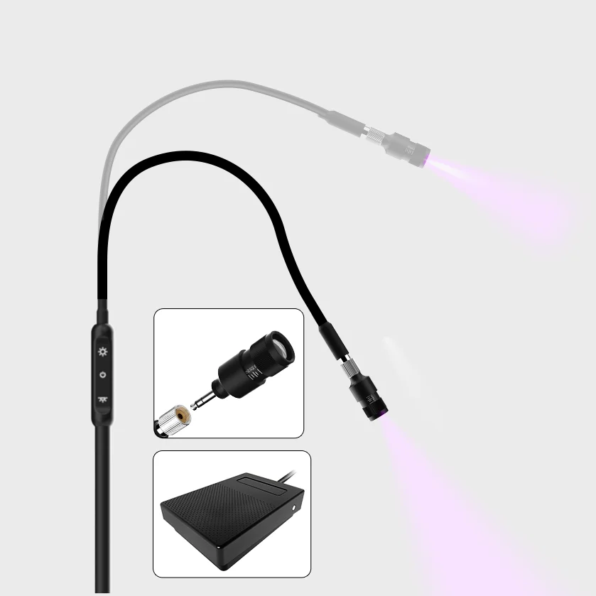 R قابل للتعديل مرنة الأشعة فوق البنفسجية لاش الغراء علاج ضوء LED مصباح شعاع ضوء رمش تمديد الجدول مصباح Starspeed LED نظام رمش #2