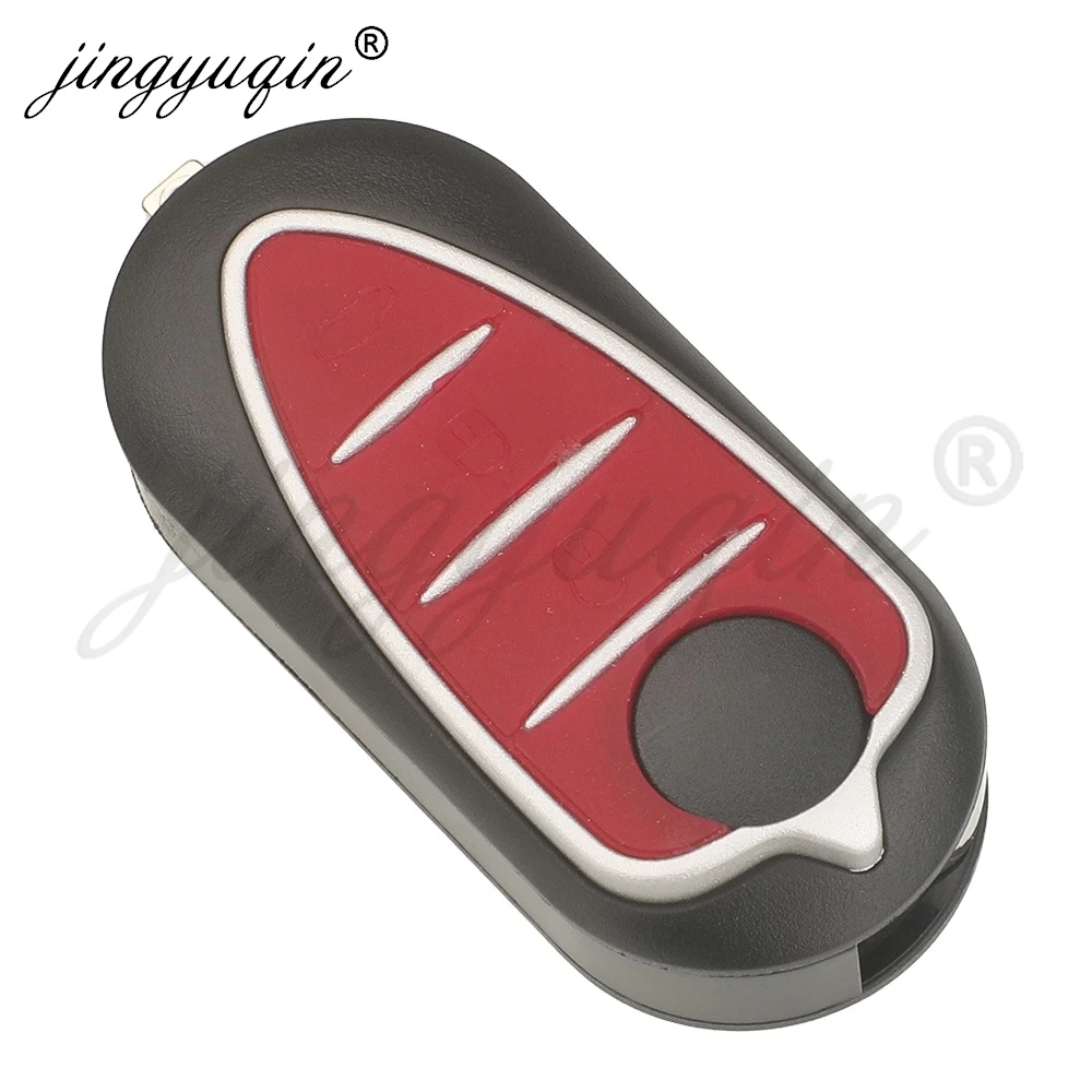 jingyuqin 3 Buttons Folding Flip Remote Car Key Shell Case Cover Fob for Alfa Romeo Mito Giulietta 159 GTA Uncut Blade SIP22
