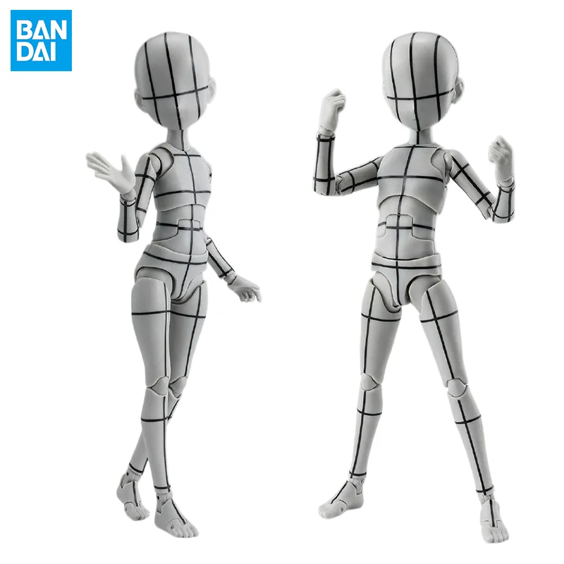 Bandai S.H.Figuarts Body-chan Body-kun Sugimori Ken Wire Frame Gray Ver Action Figure Artist Drawing Reference Model Toys Gifts