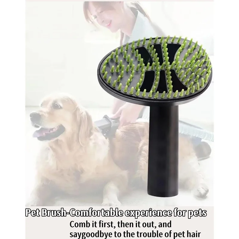 AC39-Pet Massage Tool Hose- Shedding Brush Vacuum Attachment Kit 32/35Mm Adapter For Pet Grooming Vacuum Cleaner Tool