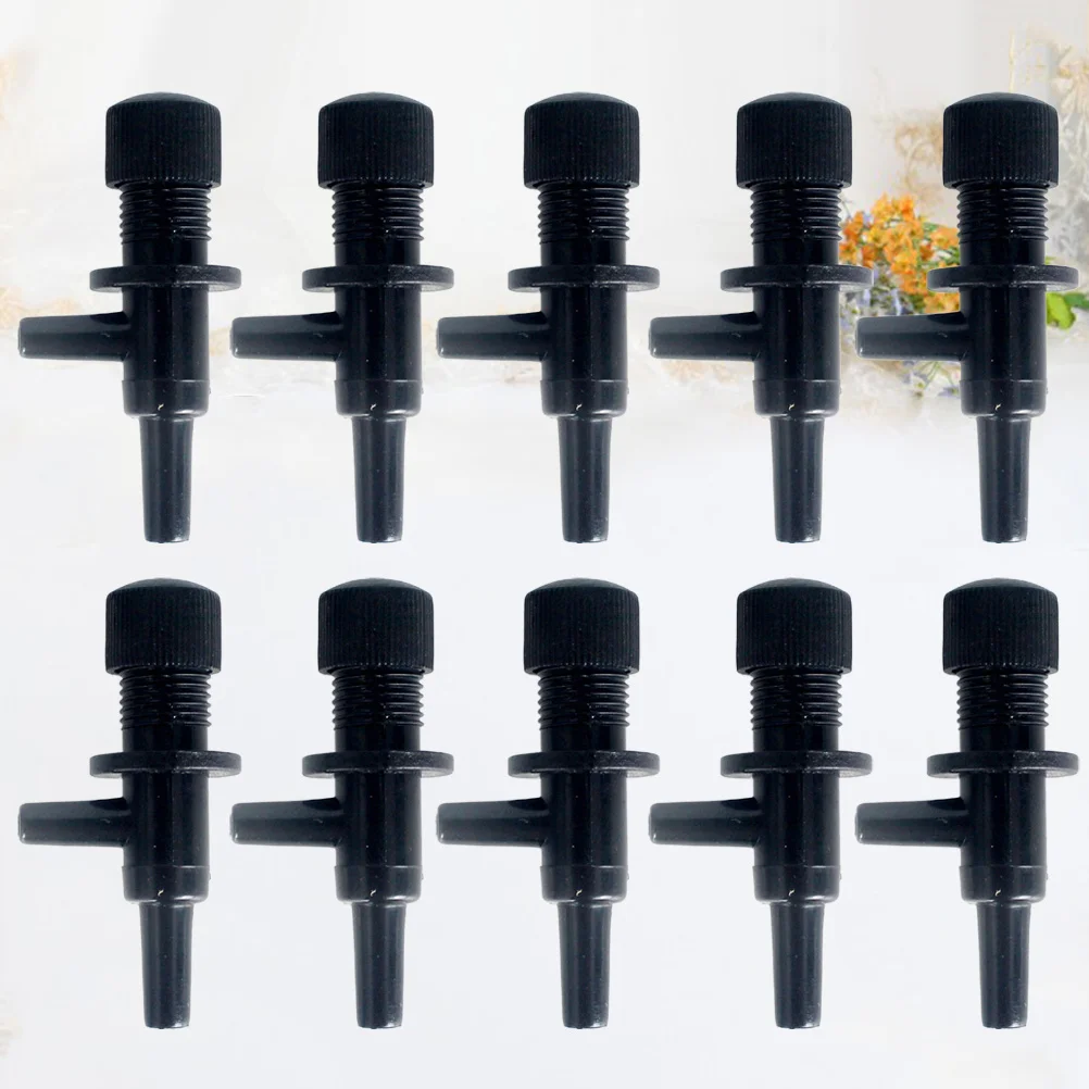 

10pcs Oxygen Pump Accessories Black Aquarium Adjusting Valve For Fish Tank Easy Install Aquarium Oxygen Pipe Valve