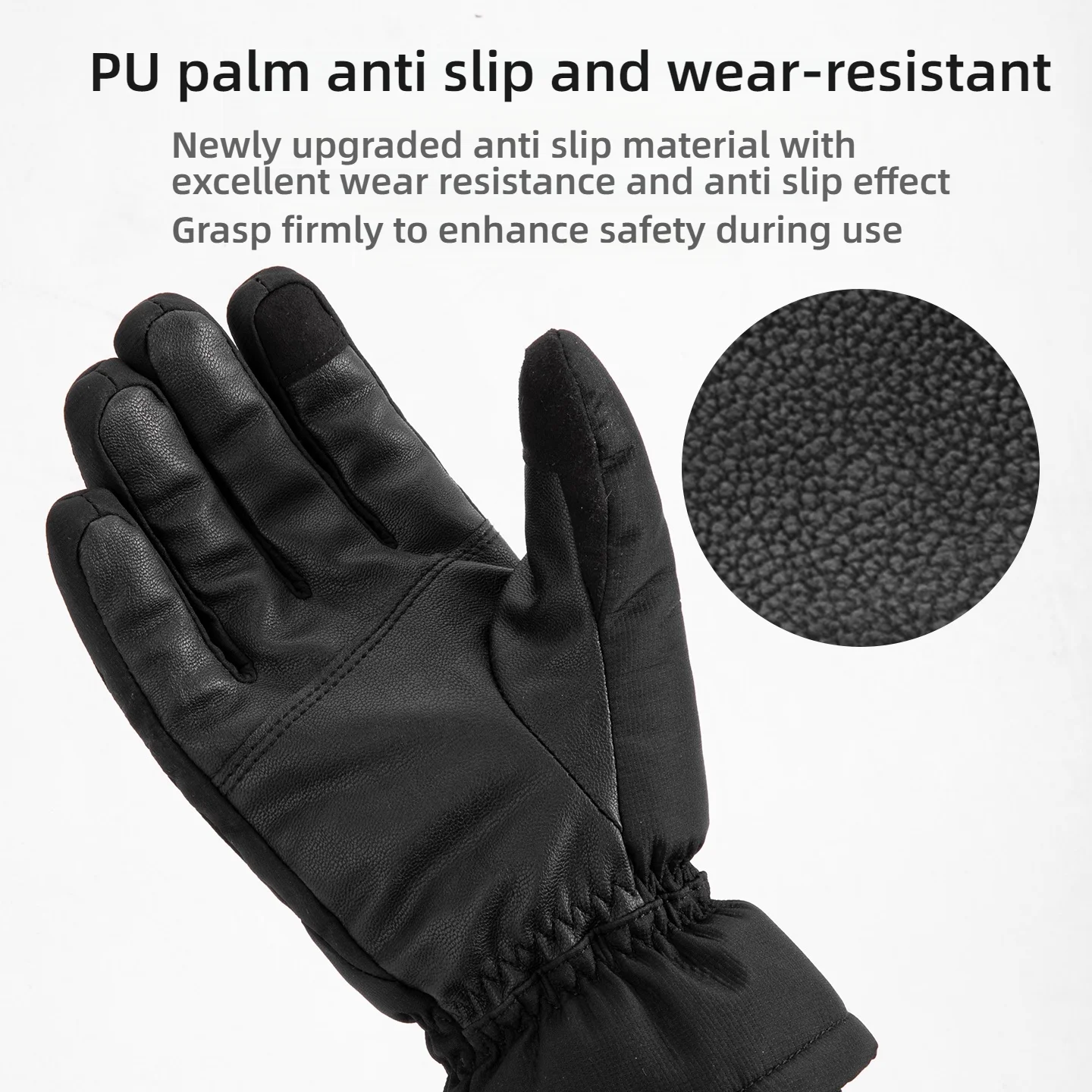 TOSUOD 오토바이 장갑은 겨울에 따뜻하고, 방풍 및 방한 기능이 있으며, 터치스크린, 전기 자전거 및 자전거 장갑으로 사용 가능합니다.