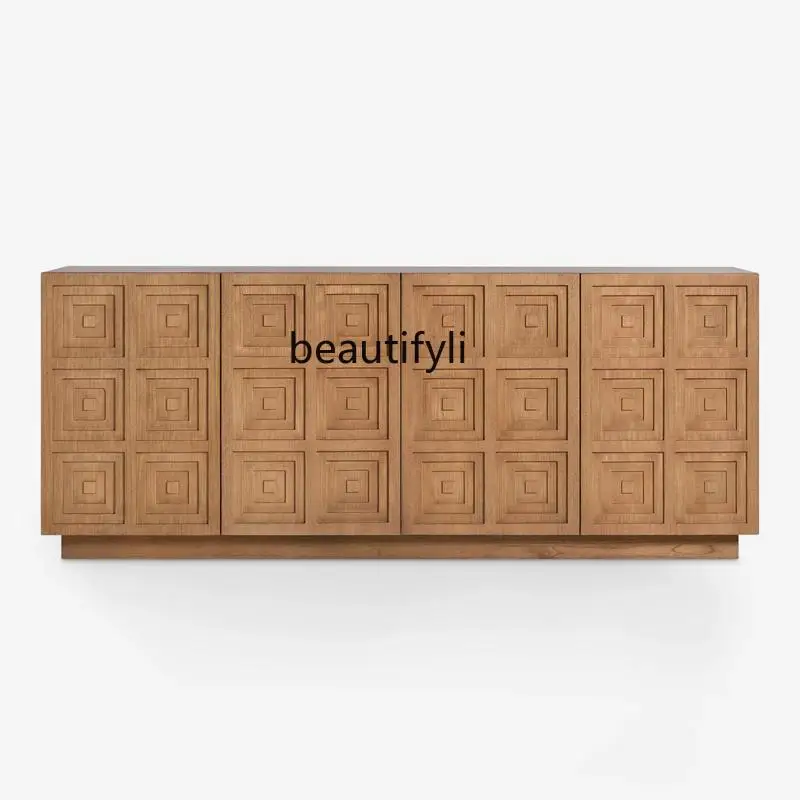 

French Retro Style Sideboard Small Apartment Home TV Cabinet Designer Villa Storage Vintage Decorative Cabinet