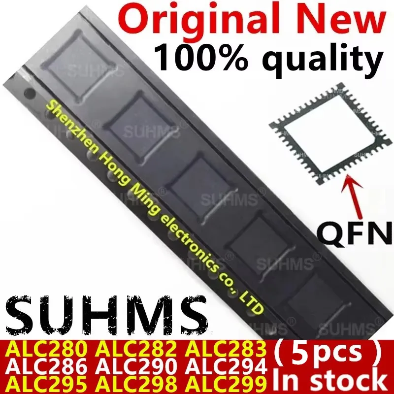 (5piece)100% New ALC280 ALC282 ALC283 ALC286 ALC290 ALC293 ALC294 ALC295 ALC296 ALC298 ALC299 QFN-48 QFN-56 Chipset