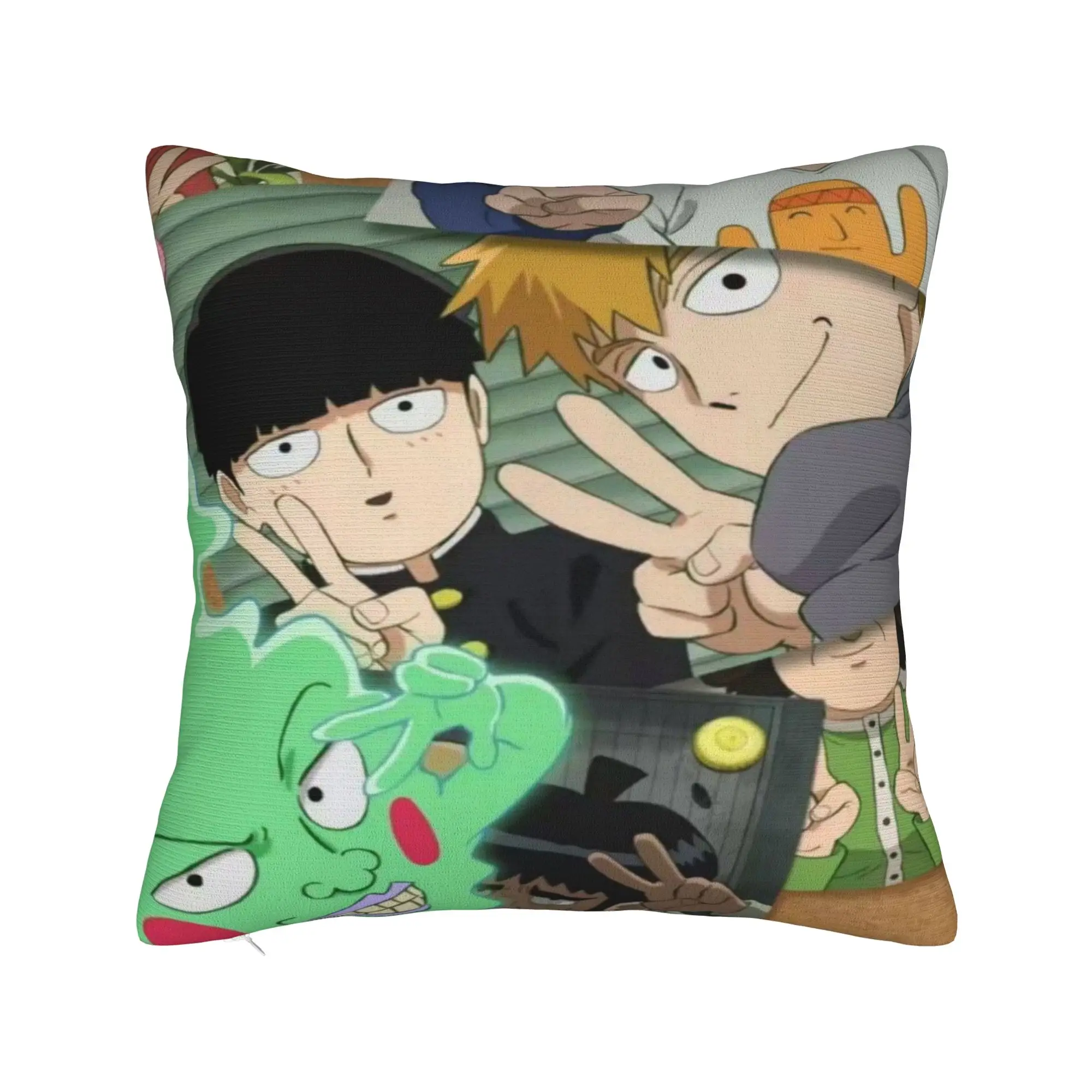M-Mob Psycho 100 Pillow Cover  Custom Cushion Cover Cute Funny Pillow Case For Office Car Home Decor