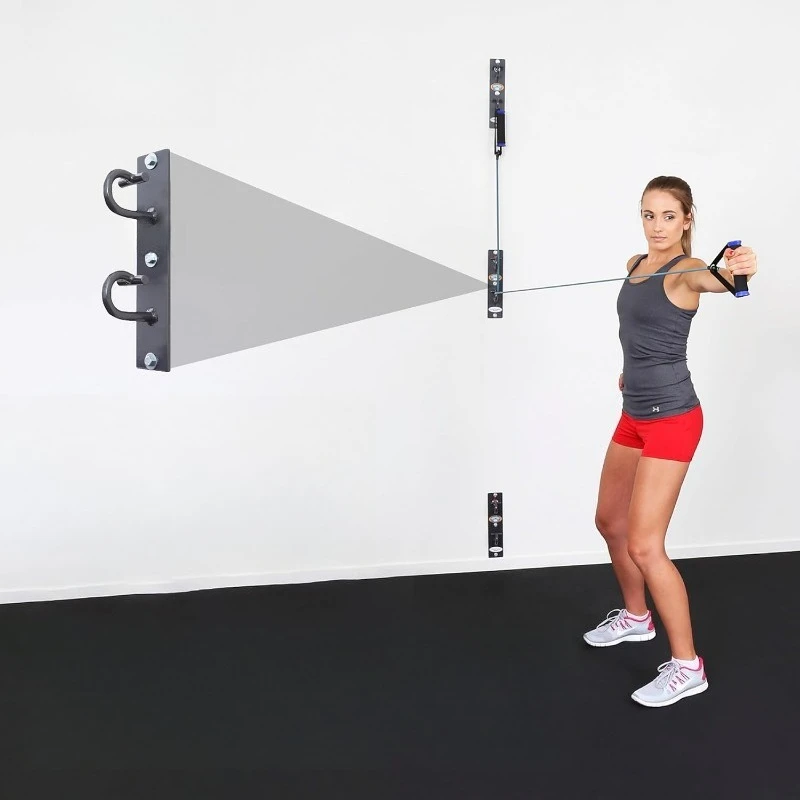 

new Ceiling Mounted Hook Exercise Station for Body Weight Straps, Three Workout Wall Mount Anchors, Resistance Bands