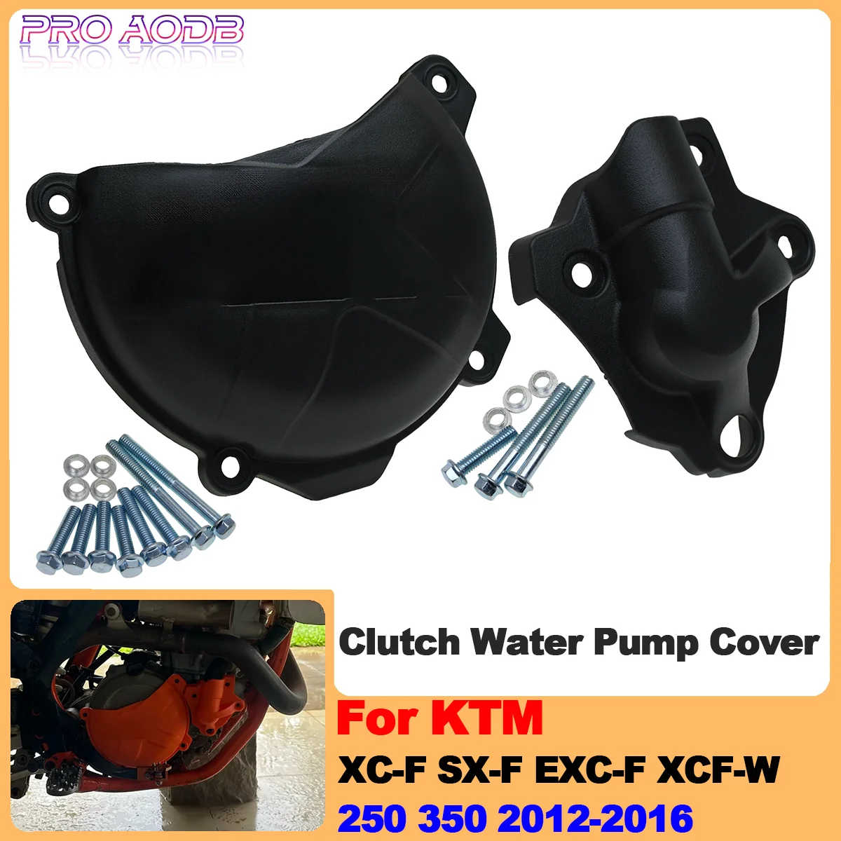 Dirt Bike Parts Clutch Cover Water Pump Guard Protector For KTM SXF EXCF XCF XCFW SIX DAYS FREERIDE 250 350 2013 2014 2015 2016