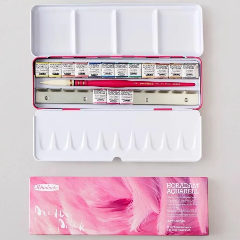 

Набор акварельных красок Schmincke Master из 15 цветов в металлической коробке с кистями, портативный, для художников, для рисования на природе и скетчинга