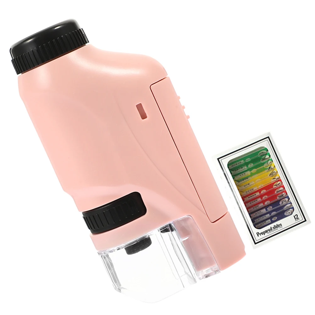 

Portable Kids Microscope Toy Safe Light Wear Resistance Biology Science Educational Tool Plastic Student Accessory