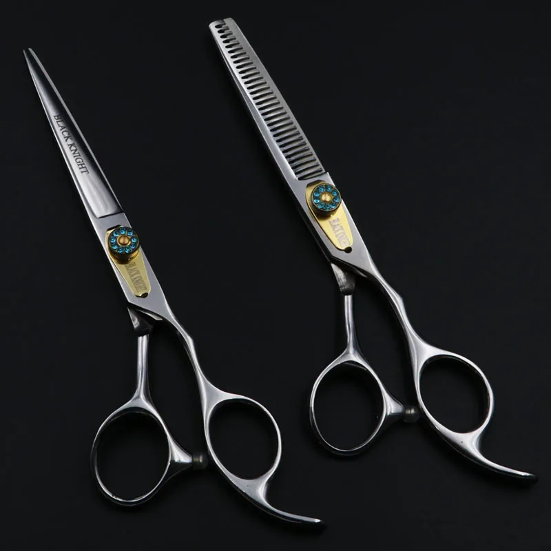 6 بوصة المهنية مقص للحيوانات الأليفة الكلب الاستمالة قطع + مقصات تحفيف عدة للحيوانات Japan440C شخصية عالية الجودة