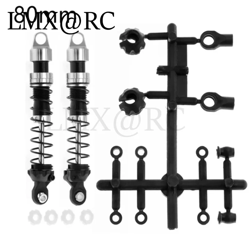 LMX-معدن امتصاص الصدمات ل RC الزاحف سيارة ، ترقية أجزاء الملحقات ، 80 مللي متر ، 90 مللي متر ، محوري SCX10 ، RBX10 ، Traxxas ، TRX4 ، D90 ، 1 ، 10 ، 2 قطعة