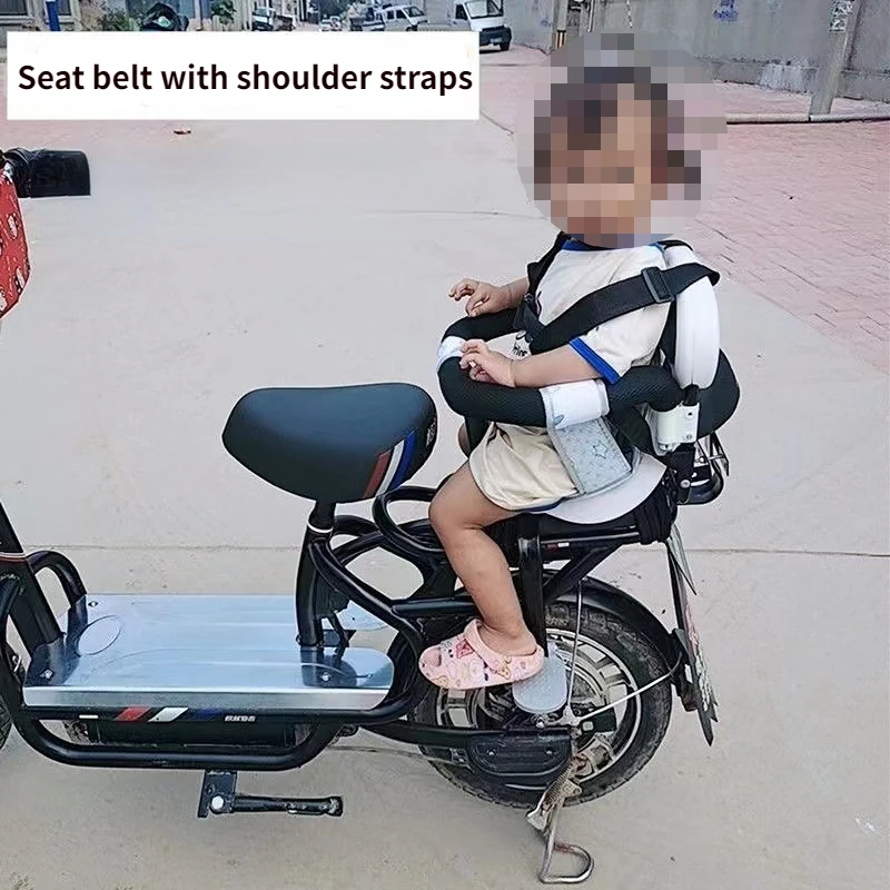 Bicycle Child Rear Safety Seat Electric Vehicle Scooter Baby Thickened and Strong Rear Seat with Seat Belt