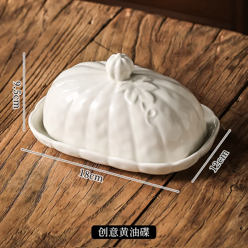 Pumpkin Ceramic Butter Dish 6