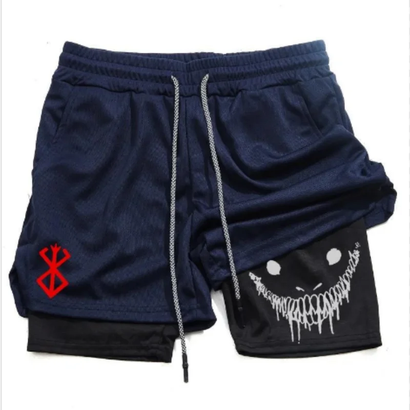 

2024Berserk- Men's 2-in-1 sports shorts, running quick drying shorts, gym and fitness training, double layered