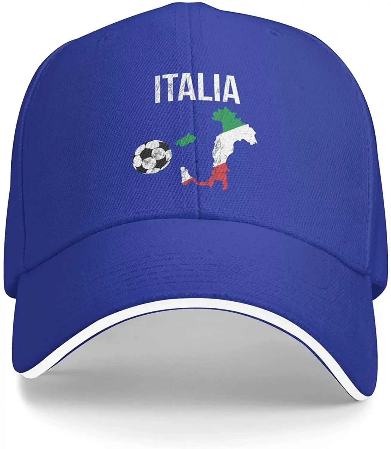 Italia Italy Italian Flag Football Classics Dad Hat Baseball Cap Adjustable Polo Trucker Unisex Style Headwear