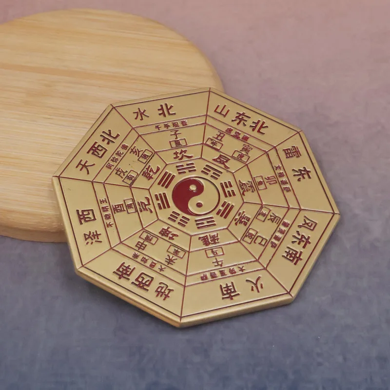 Brass Five Elements And Ornaments Home Decoration, Suitable For Housewarming, Tai Chi Eight Trigrams Plate, G
