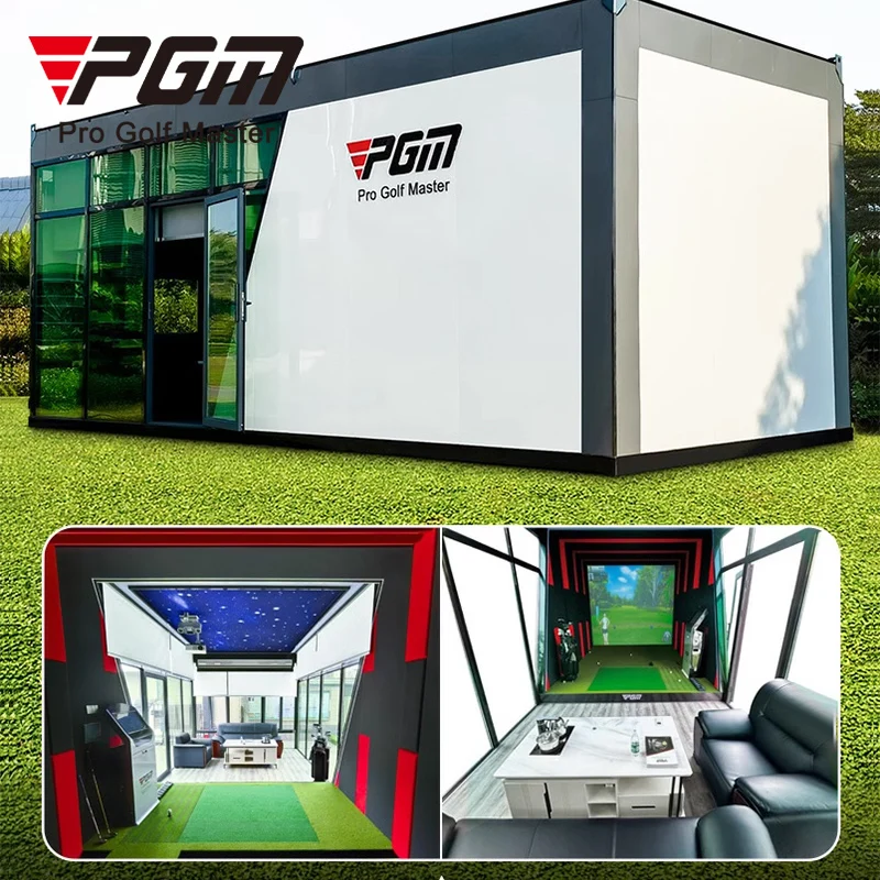 PGM MNQ012 outdoor Movable golf simulator house room enclosure set hitting golf training aids home and commercial golf simulator