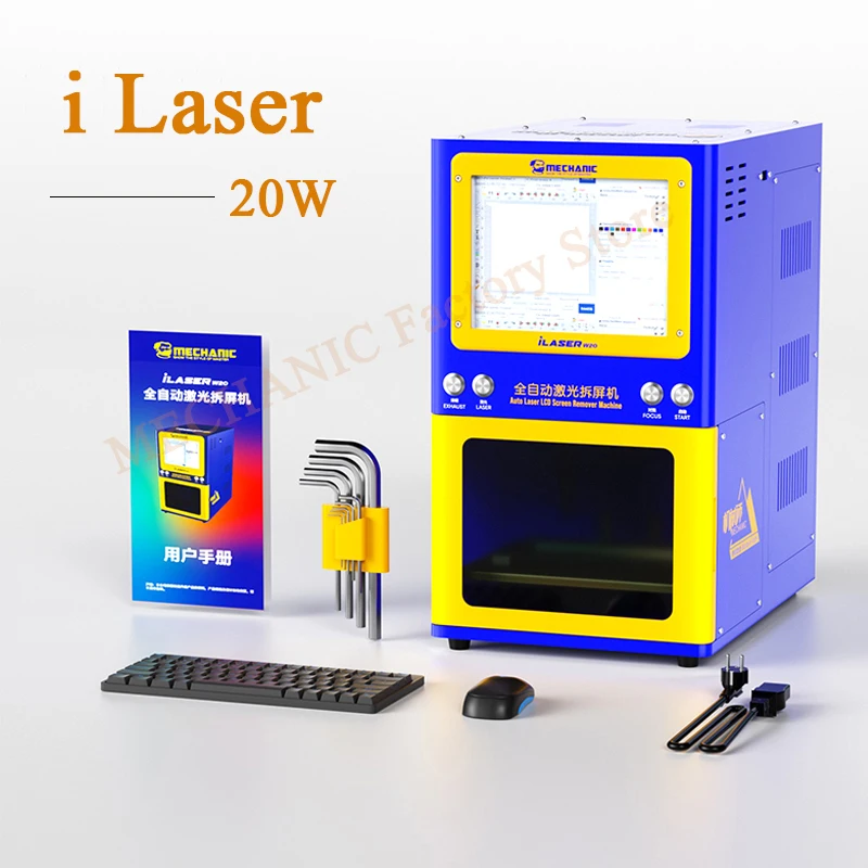 MECHANIC Ilaser LCD screen remover machine 20W Print words logo pictures Remove back cover front screen for iPhone Huawei Xiaomi