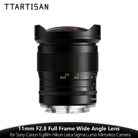TTArtisan Full Frame 11mm F2.8 Fish-eye Lens for Sony E a6500 Canon RF Nikon Z z6 z8 Leica Lumix L Mount Cameras