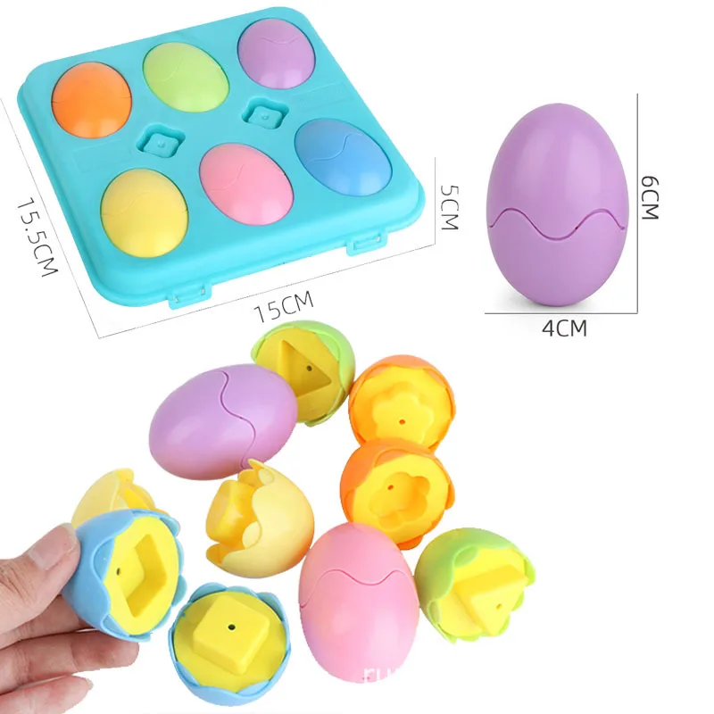 Baby Montessori Educational Toys Smart Eggs Alphabet Letters Shapes Matching Puzzle For Children 1 2 3 Years Toddler Games