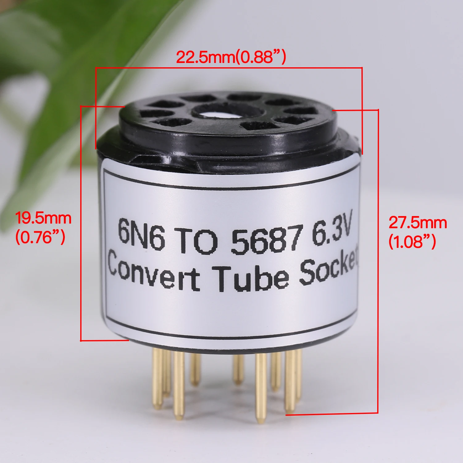 2 個 6H6N 6N6 (インサートアダプター) に 5687 6.3V 電子管アンプヴィンテージ変換アダプターチューブソケット