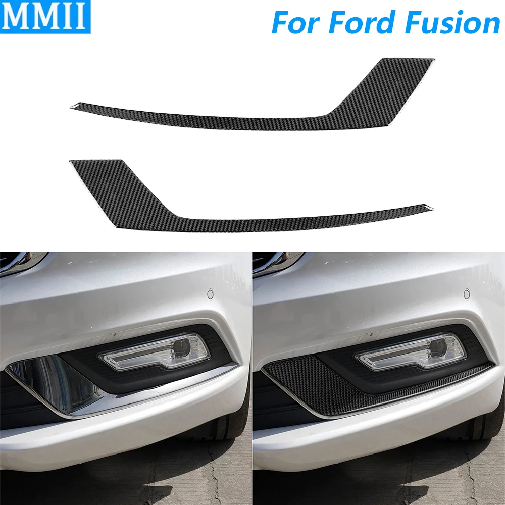 

For Ford Fusion 2013-2021 Carbon Fiber Front Bumper Fog Light Panel Cover Decorative Car Accessories Interior Decoration Sticker