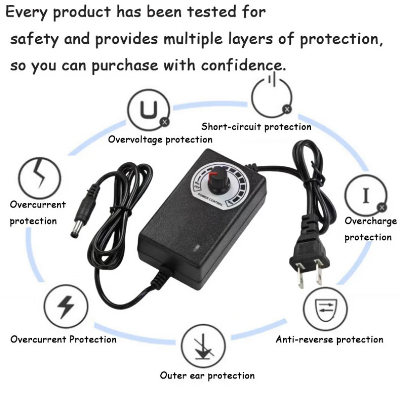 قابل للتعديل موائم مصدر تيار 3-12 فولت 3-24 فولت 9-24 فولت 2A 3A 5A محول عالمي الاتحاد الأوروبي/الولايات المتحدة التوصيل مع شاشة عرض الجهد ينظم