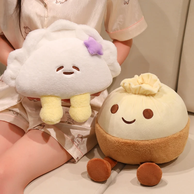 

Cartoon Dumpling Doll Simulation Plush Toy Handmade Doll Anime Cute Food Pillow Cushion Family Kids Xmas Birthday Gift