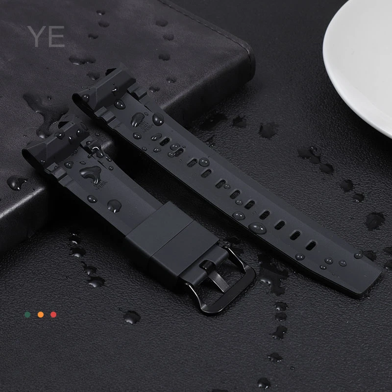 Per Casio G-Shock Steel Heart Series cinturino nero interfaccia concava cinturino in materiale in resina siliconica ipoallergenica 26x14mm